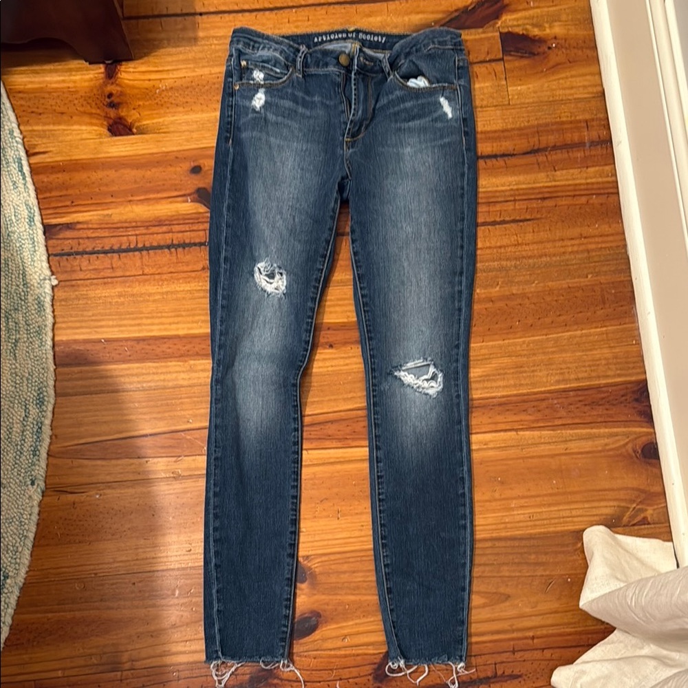 Articles Of Society Blue Skinny Jeans Distressed